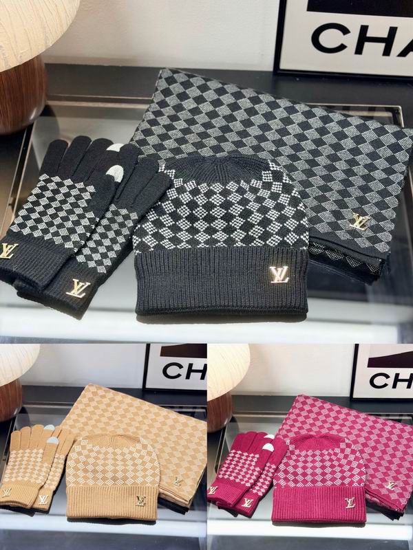 LV scarf hat gloves dx03